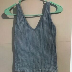 Striped V-Neck Tank Top